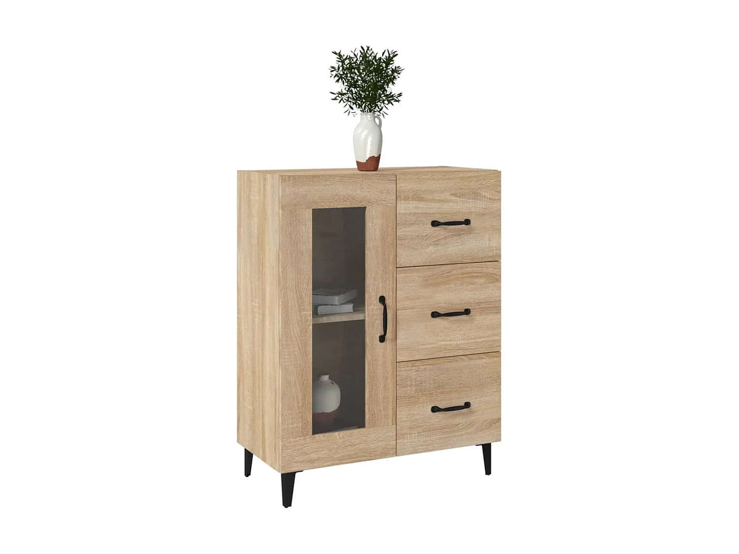 Buffet chêne sonoma 69,5x34x90 cm bois d'ingénierie EGER76709