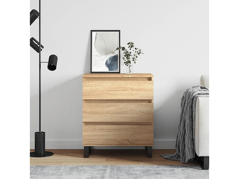 Buffet Chêne sonoma 60x35x70 cm Bois d'ingénierie QWE93535