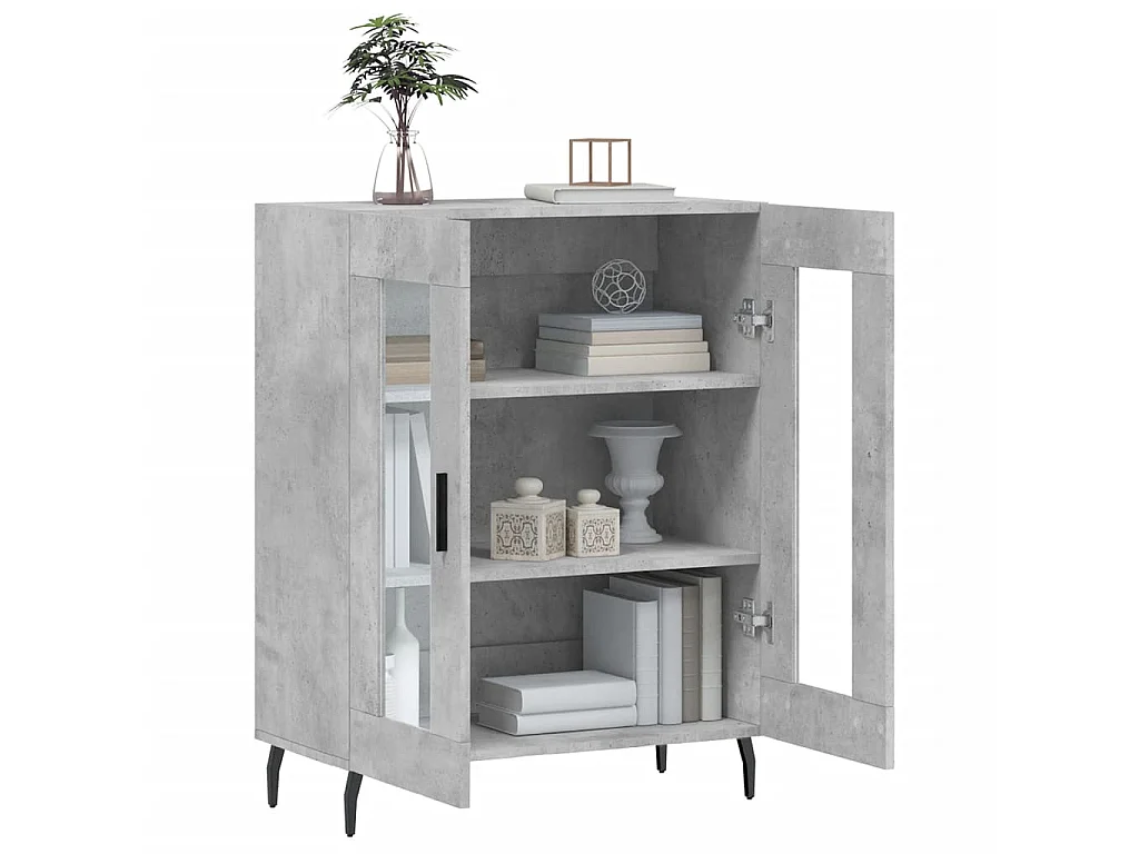 Aparador 69,5x34x90 cm madeira processada cinza cimento PT725224