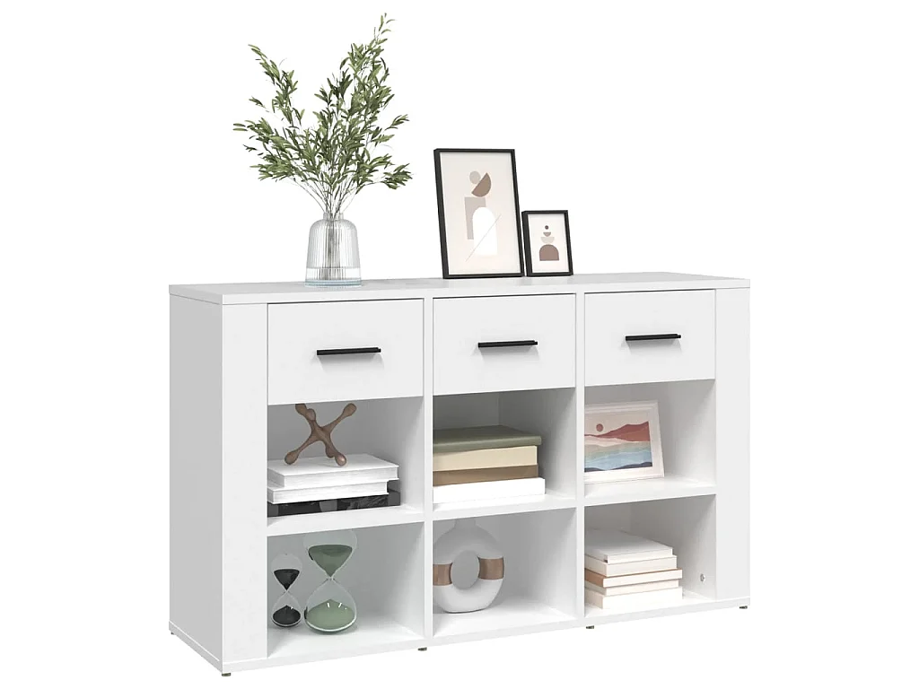 Buffet Blanc 100x30x59,5 cm Bois d'ingénierie QWE47783