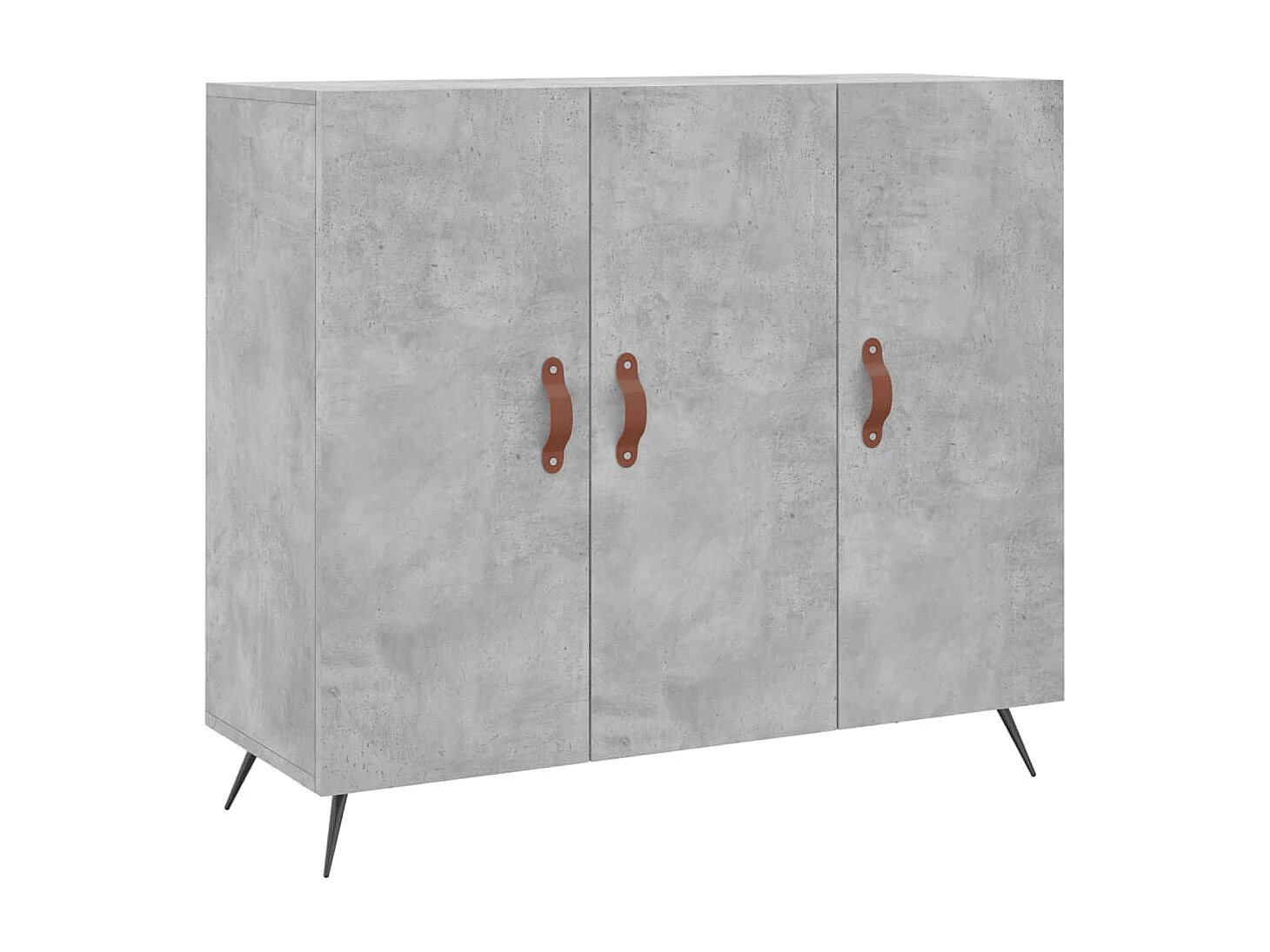 Buffet gris béton 90x34x80 cm bois d'ingénierie QWE53918