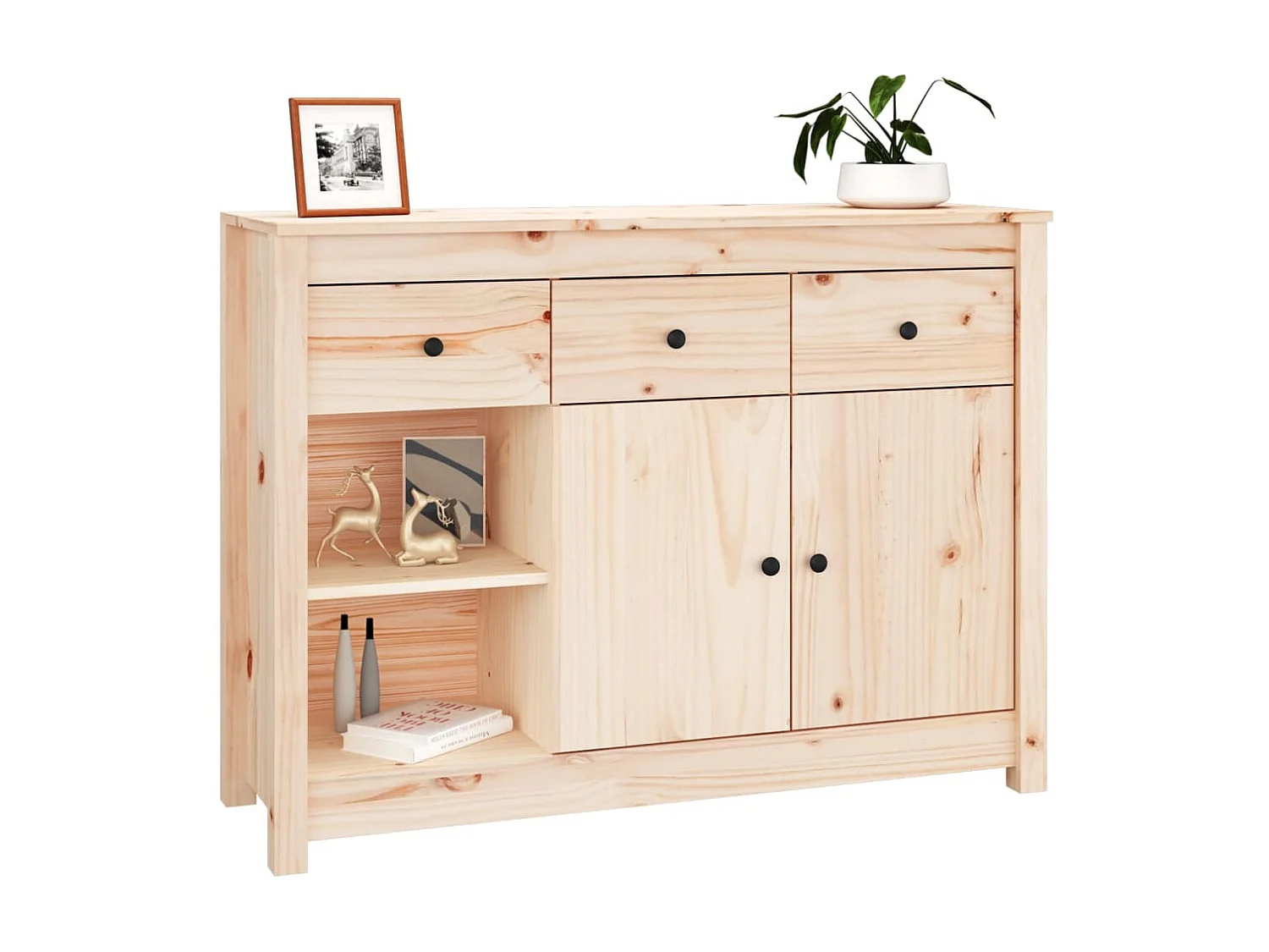 Dressoir 100x35x74 cm massief grenenhout NL622068