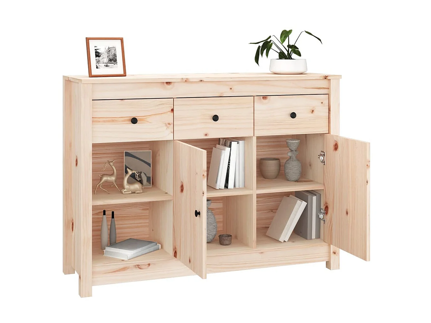 Dressoir 100x35x74 cm massief grenenhout NL622068