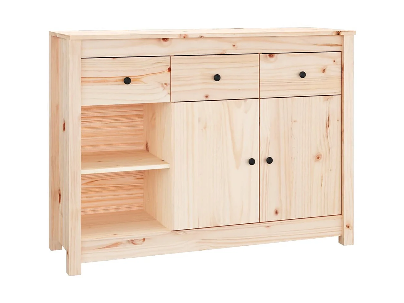Buffet 100x35x74 cm Bois massif de pin QWE19976
