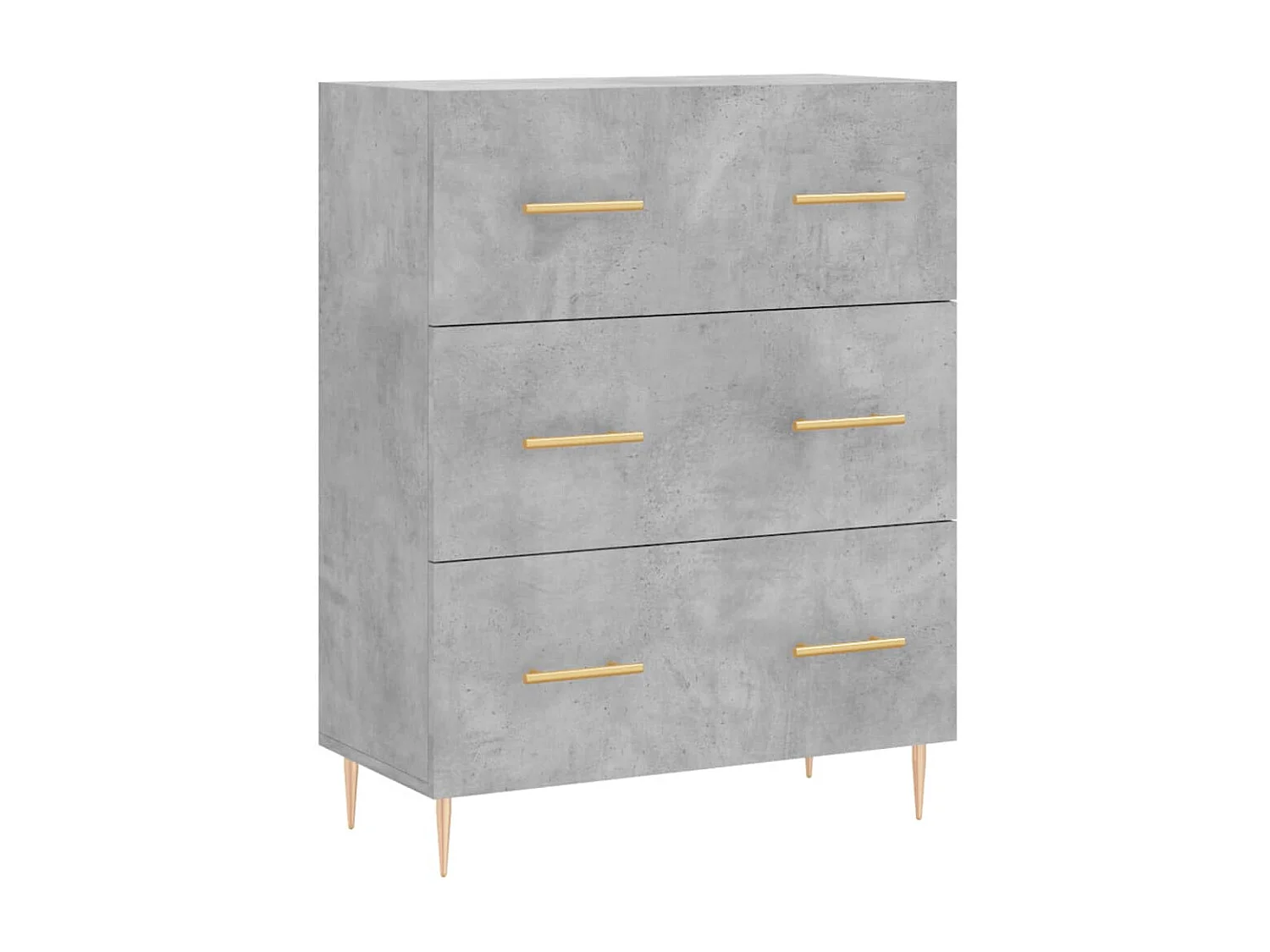 Buffet gris béton 69,5x34x90 cm bois d'ingénierie QWE65236