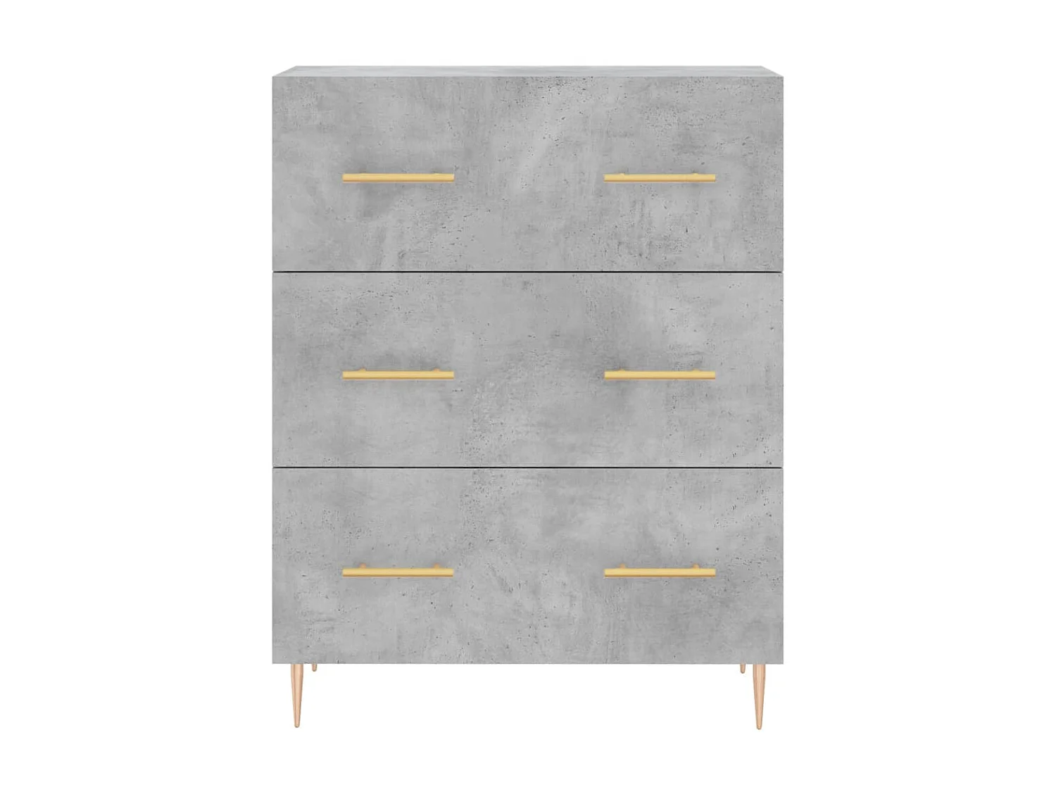 Buffet gris béton 69,5x34x90 cm bois d'ingénierie QWE65236