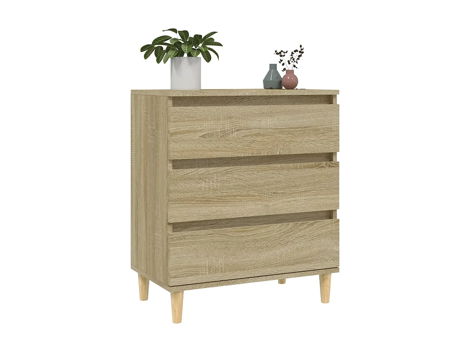 Dressoir 60x35x70 cm bewerkt hout sonoma eikenkleurig NL63243