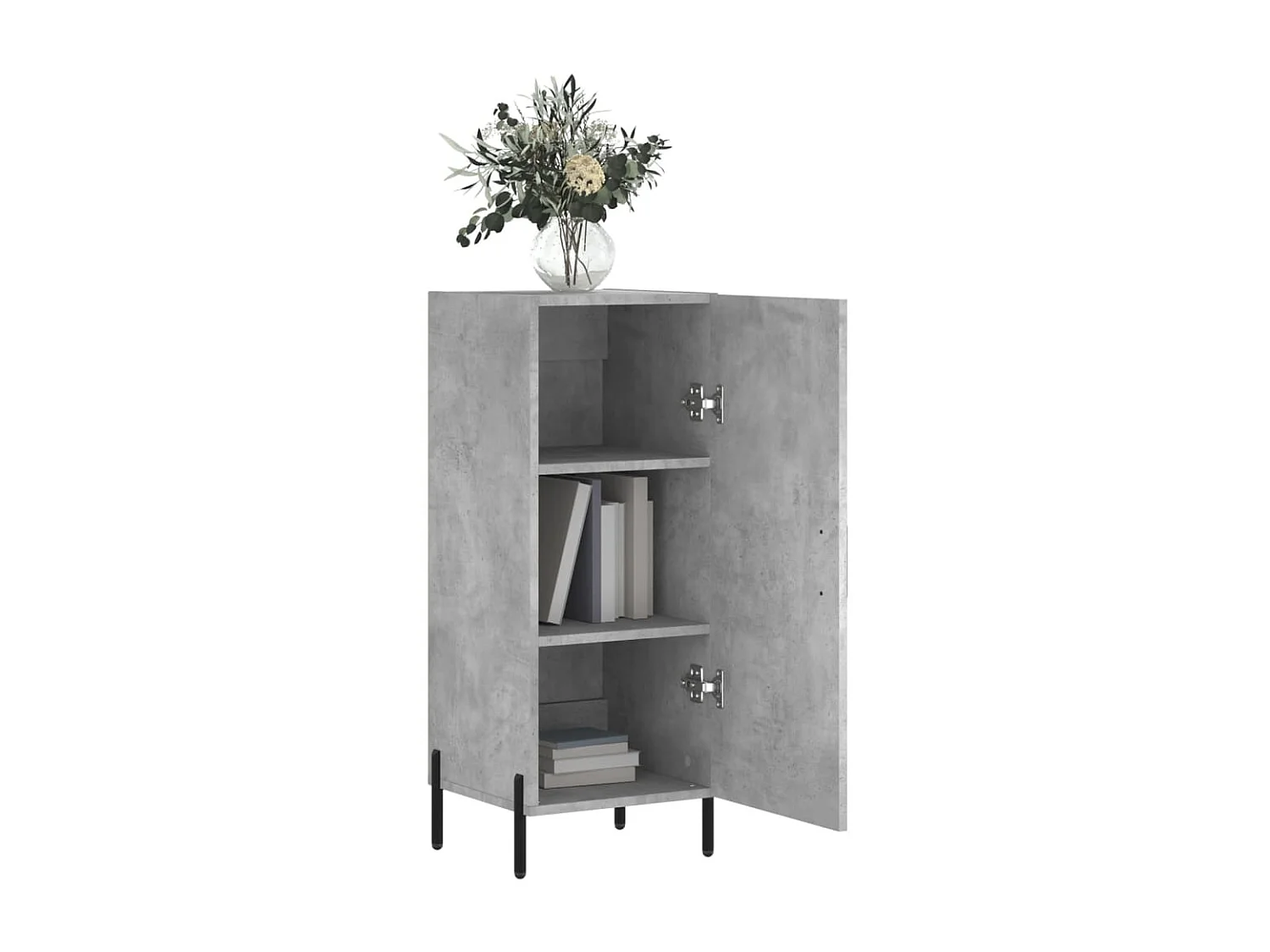 Buffet Gris béton 34,5x34x90 cm Bois d'ingénierie QWE91077