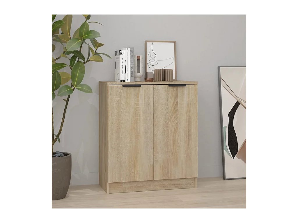 Buffet Chêne sonoma 60x30x70 cm Bois d'ingénierie EGER96923