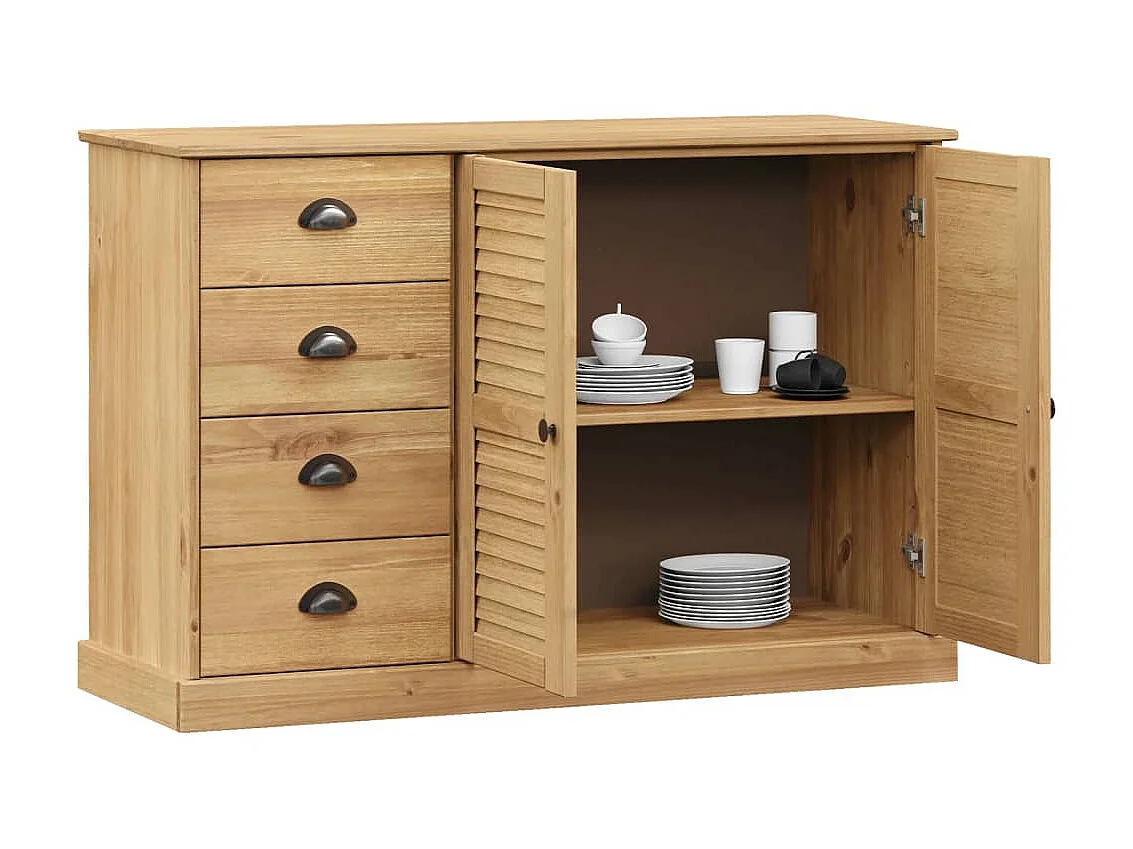 Aparador con cajones VIGO madera maciza pino 113x40x75 cm ES46663