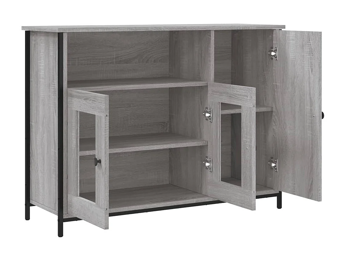 Buffet sonoma gris 100x35x75 cm bois d'ingénierie PEWV65686