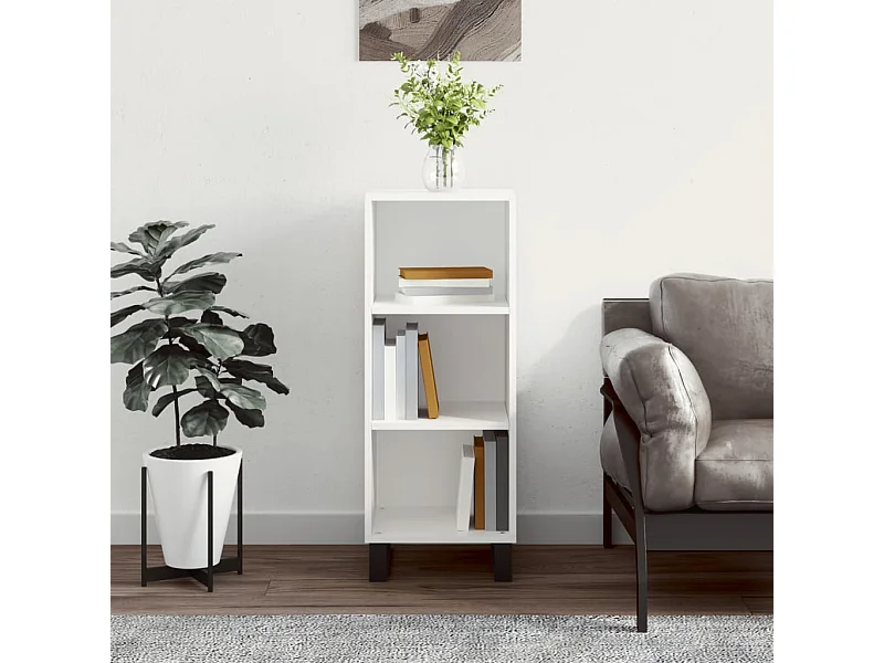 Buffet blanc 34,5x32,5x90 cm bois d'ingénierie QWE54705