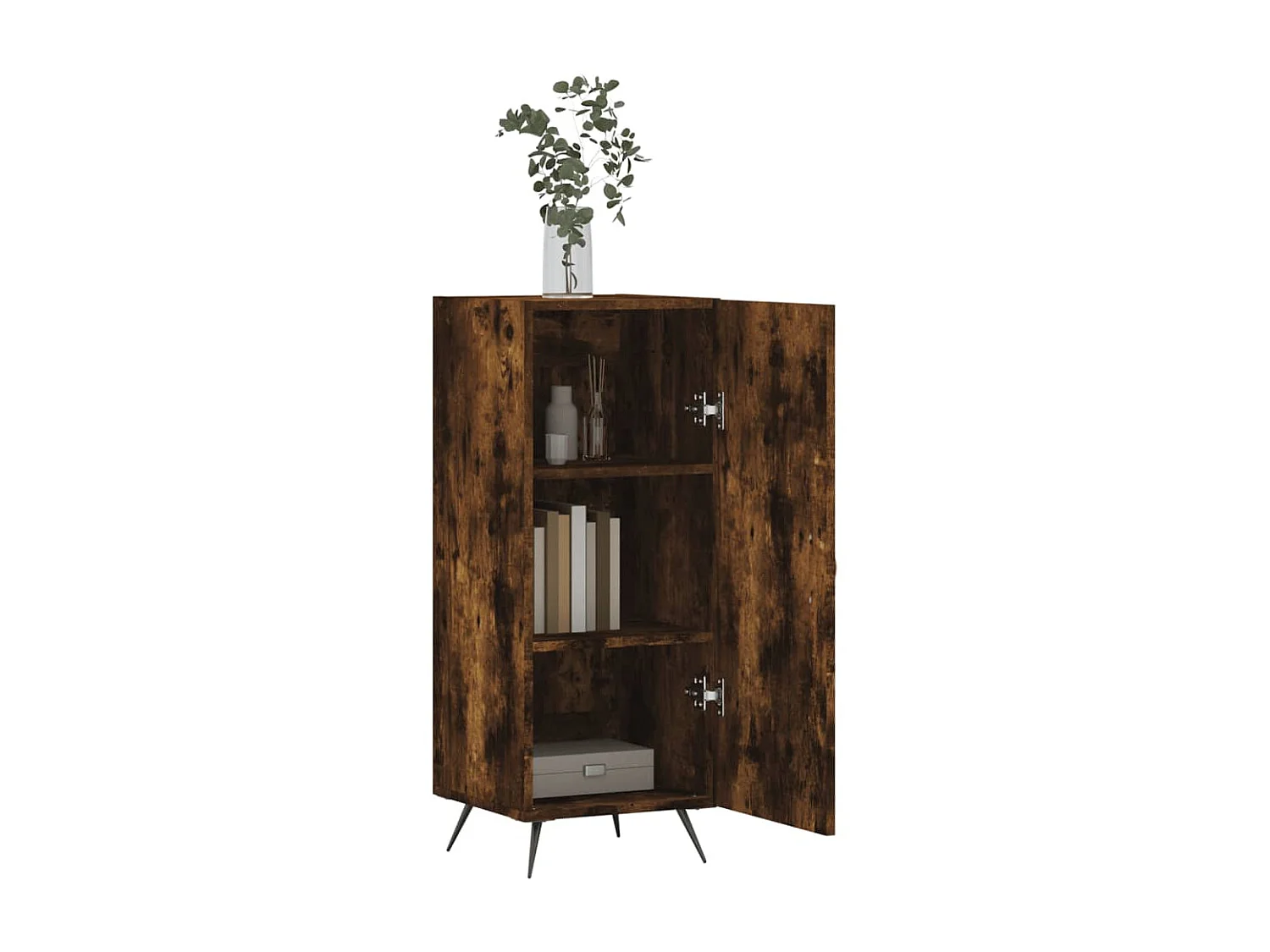 Buffet Chêne fumé 34,5x34x90 cm Bois d'ingénierie QWE66520