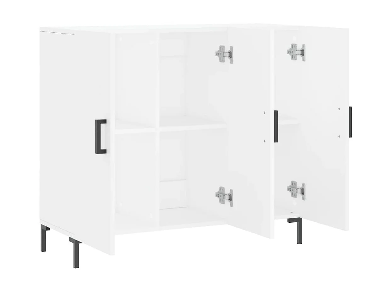 Buffet blanc 90x34x80 cm bois d'ingénierie QWE80763