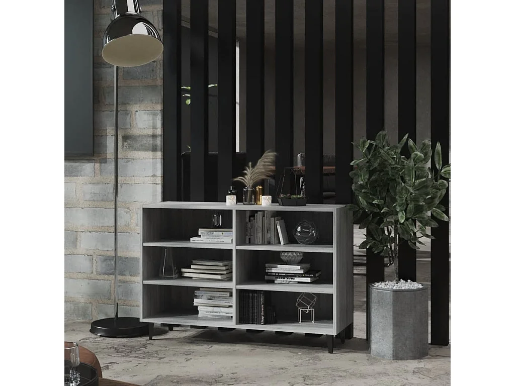 Buffet Sonoma gris 103,5x35x70 cm Aggloméré EGER39754