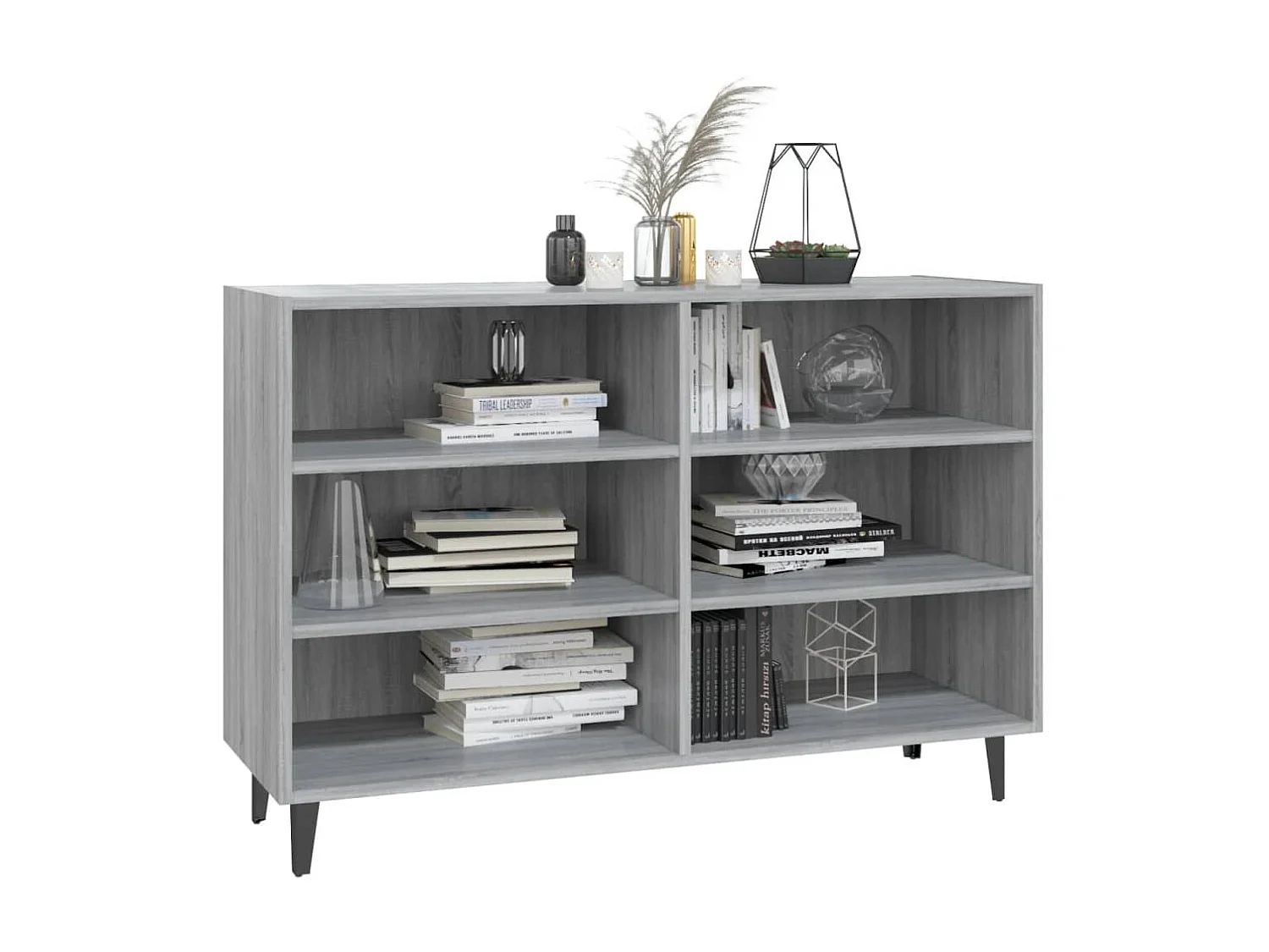 Buffet Sonoma gris 103,5x35x70 cm Aggloméré EGER39754