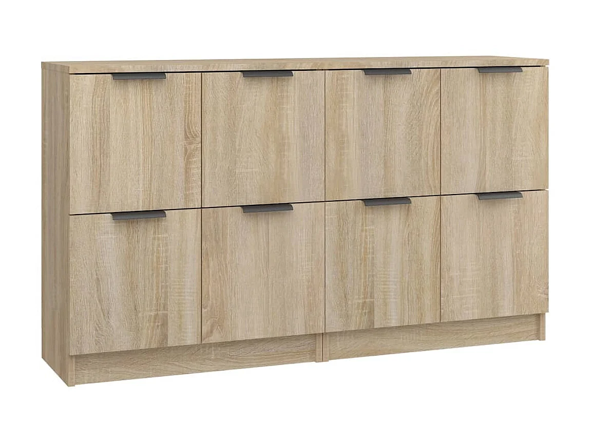 Buffets 2 pcs Chêne Sonoma 60x30x70 cm Bois d'ingénierie EGER55429