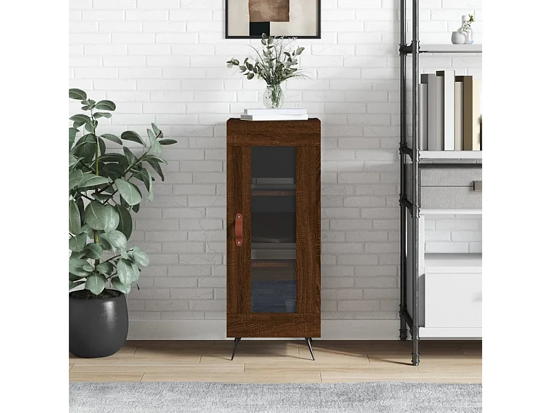 Dressoir 34,5x34x90 cm bewerkt hout bruin eikenkleur NL69283