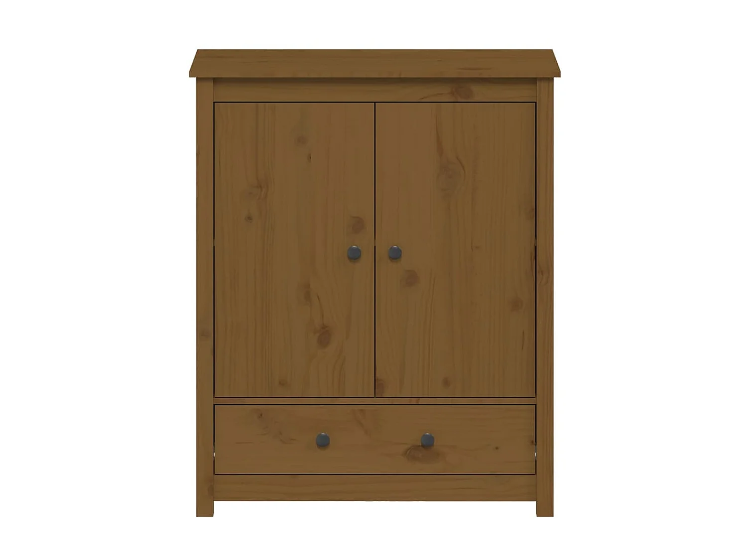 Aparador alto madera maciza de pino marrón miel 83x41,5x100 cm ES14026