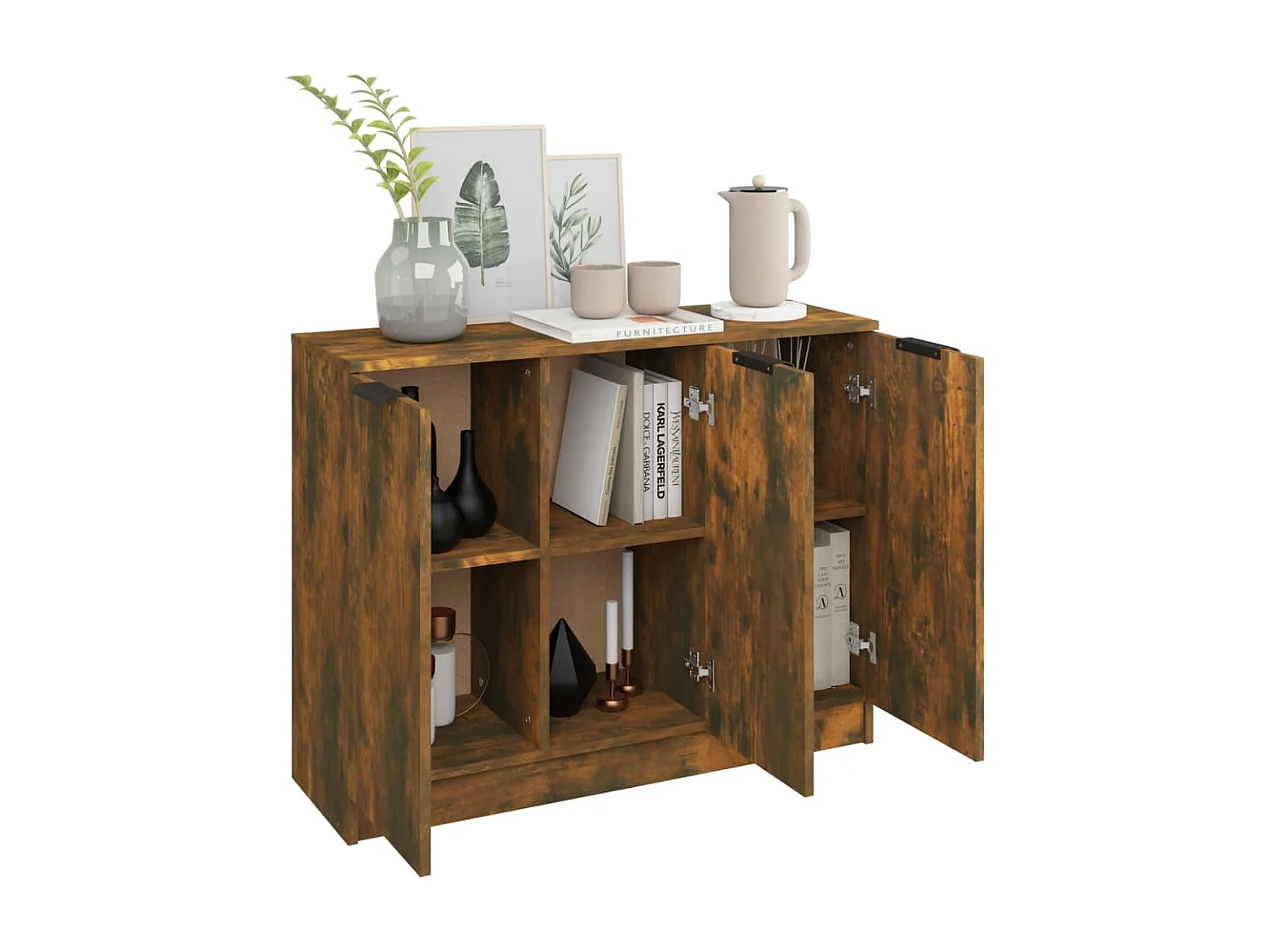 Buffet Chêne fumé 90,5x30x70 cm Bois d'ingénierie EGER46250