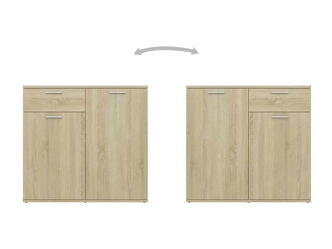 Buffet Chêne sonoma 160x36x75 cm Aggloméré EGER98476