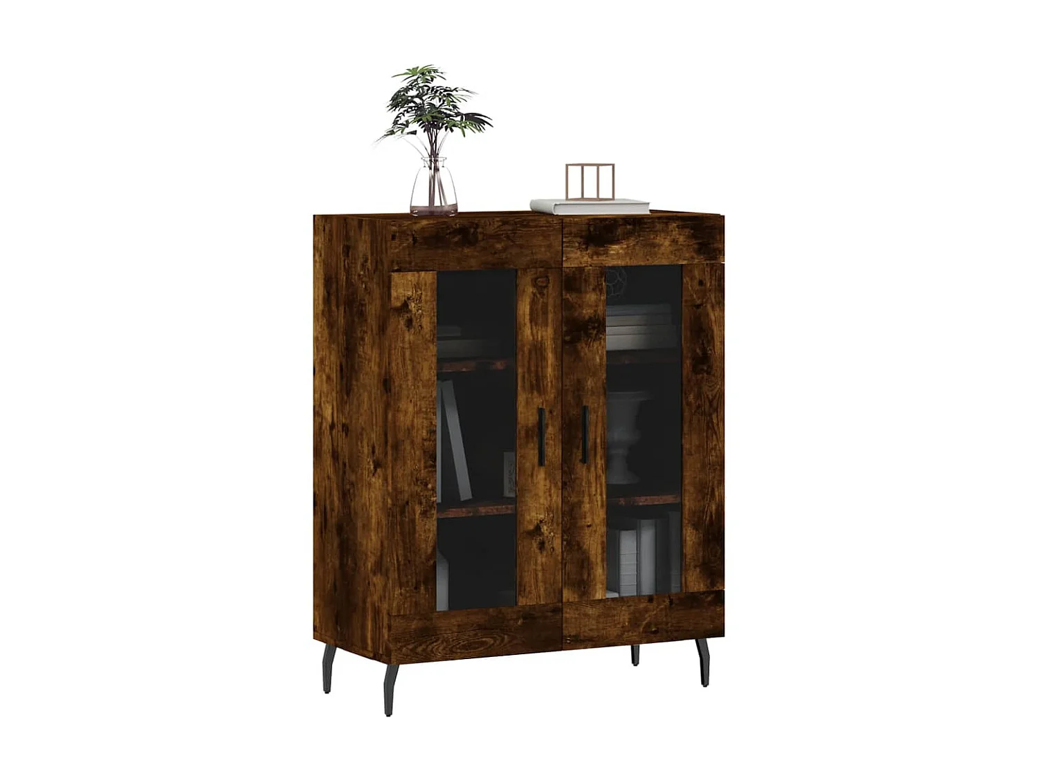 Aparador 69,5x34x90 cm derivados de madeira cor carvalho fumado PT170406