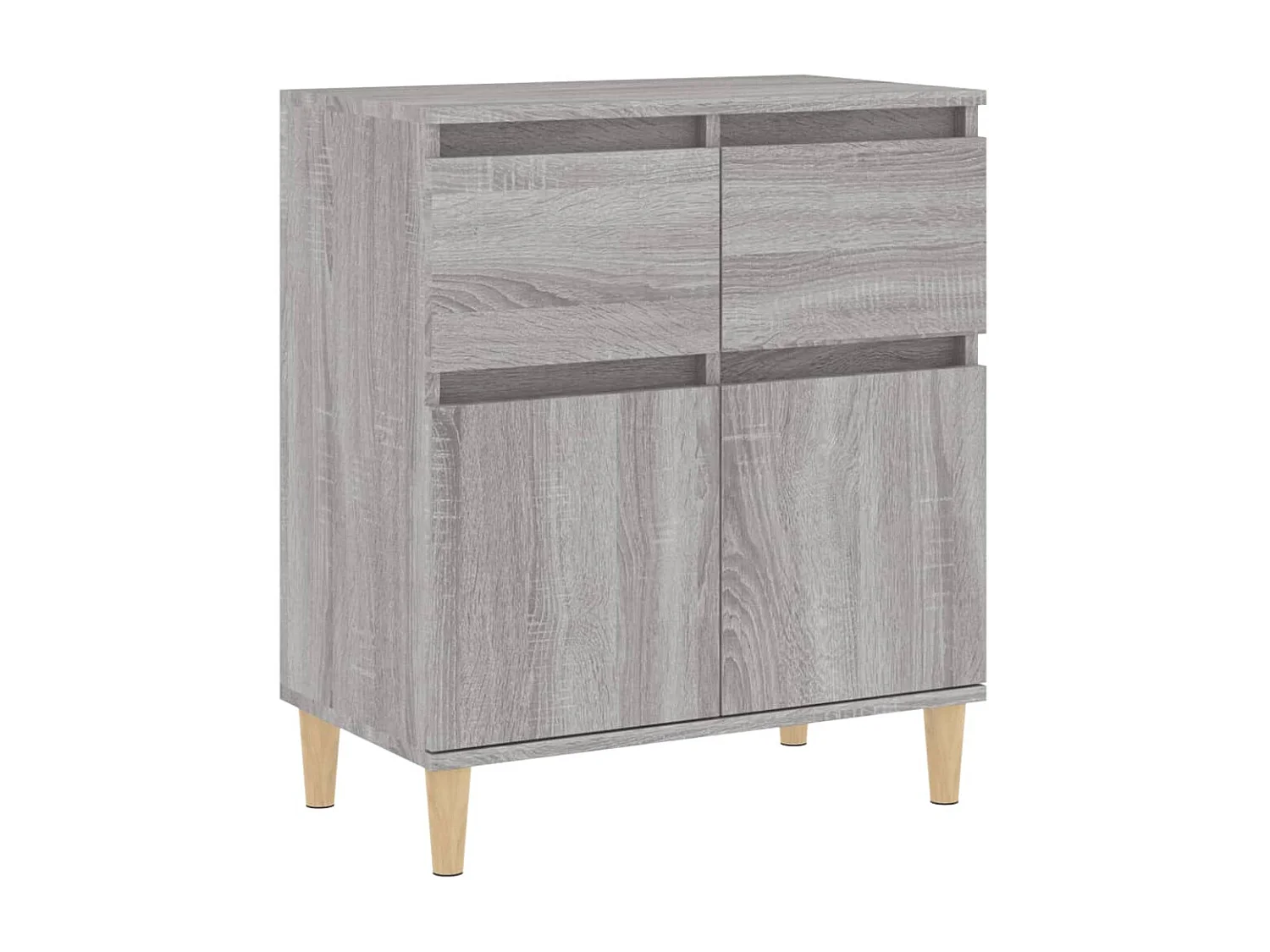 Aparador de madera contrachapada gris Sonoma 60x35x70 cm ES23992