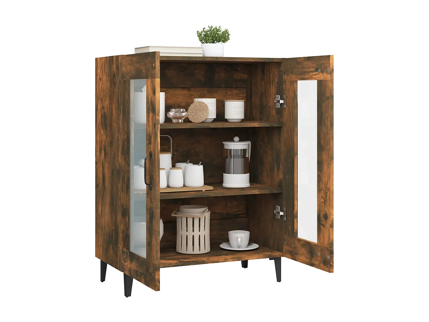 Buffet chêne fumé 69,5x34x90 cm bois d'ingénierie EGER59325