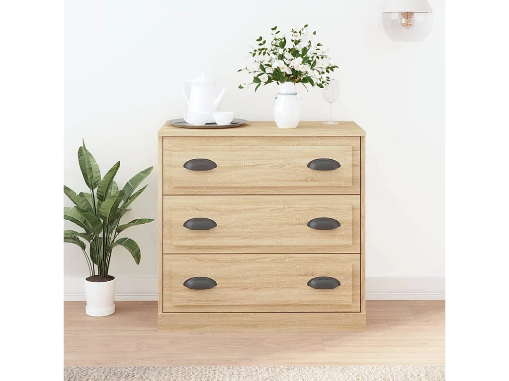 Buffet chêne sonoma 70x35,5x67,5 cm bois d'ingénierie EGER54790