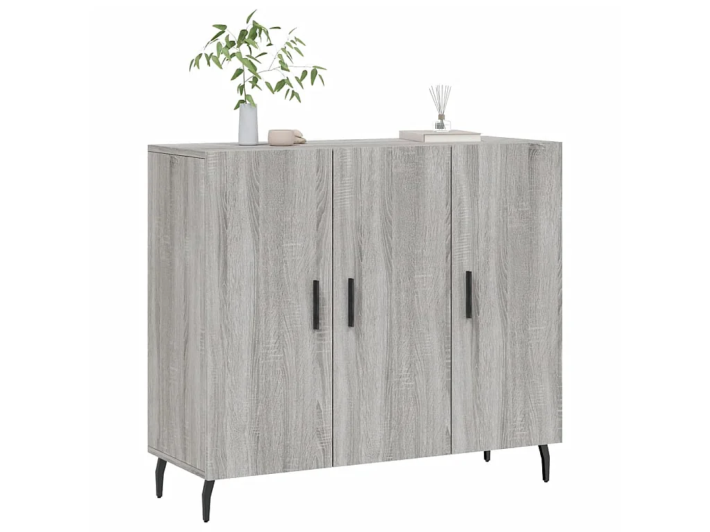 Aparador 90x34x80 cm madeira processada cor cinzento sonoma PT873646
