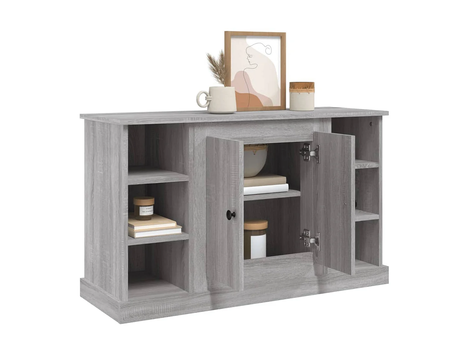 Buffet Sonoma gris 100x35,5x60 cm Bois d'ingénierie EGER93944
