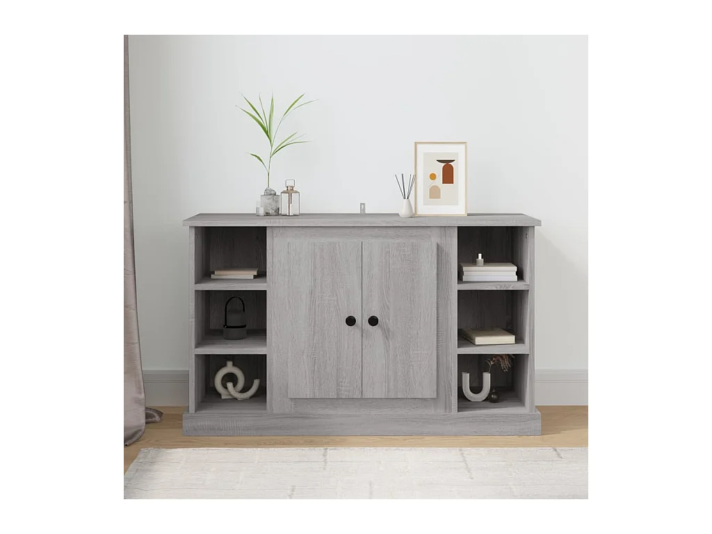 Buffet Sonoma gris 100x35,5x60 cm Bois d'ingénierie EGER93944