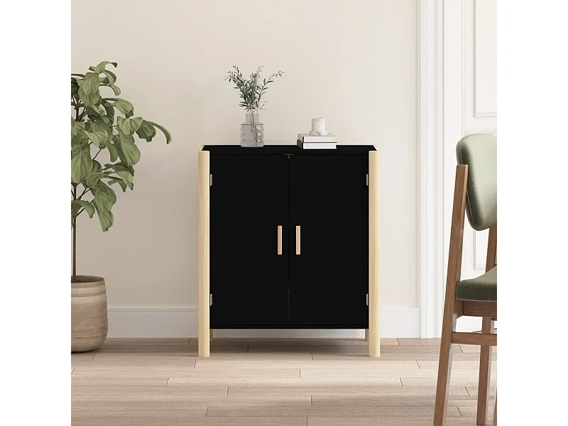 Dressoir 62x38x70 cm bewerkt hout zwart NL784858