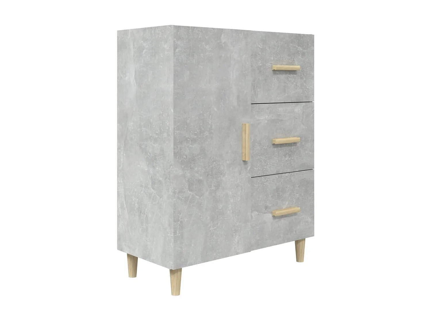 Aparador 69,5x34x90cm madeira processada cinza cinzento cimento PT322266