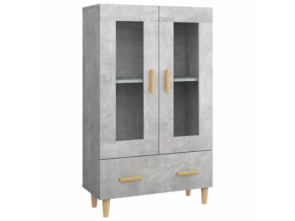 Buffet haut Gris béton 70x31x115 cm Bois d'ingénierie EGER64870