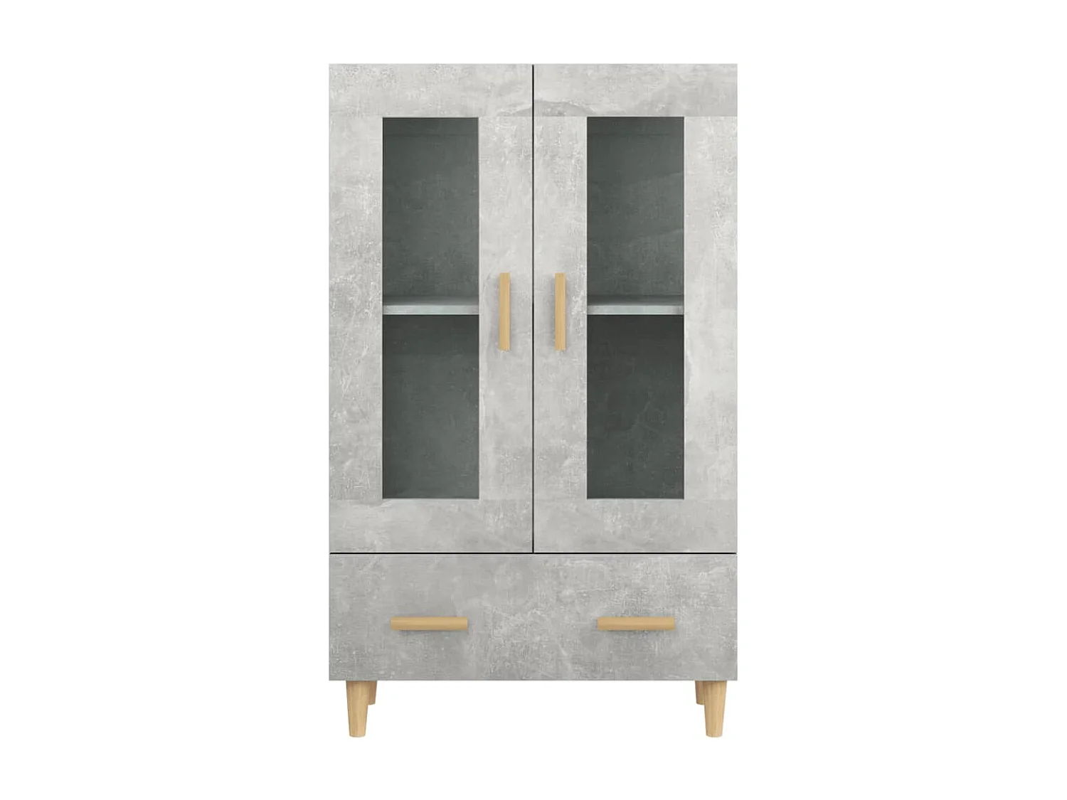 Buffet haut Gris béton 70x31x115 cm Bois d'ingénierie EGER64870