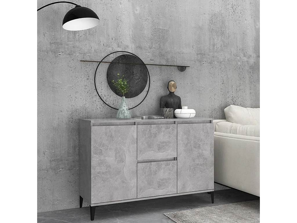Buffet Gris béton 104x35x70 cm Aggloméré EGER22491