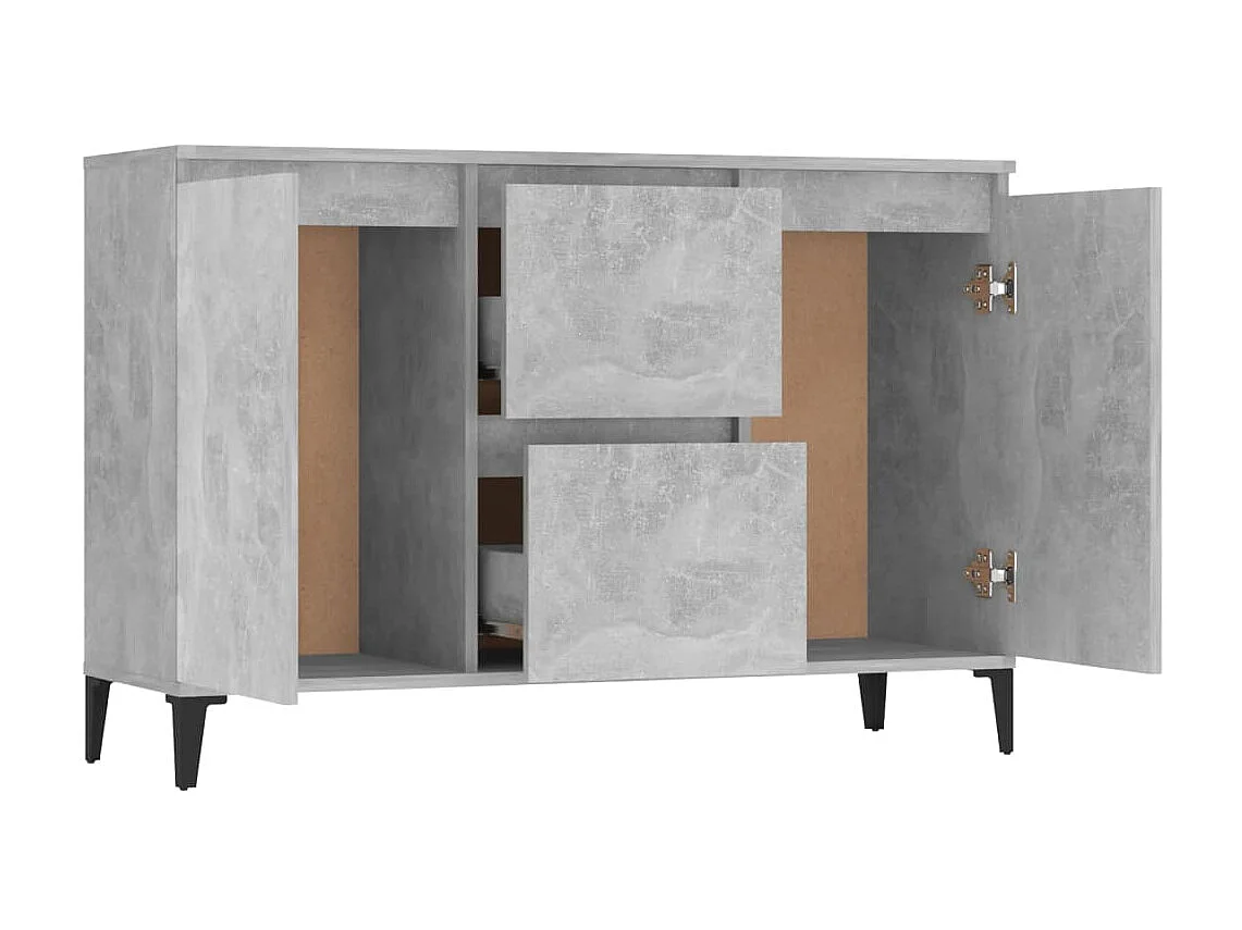 Buffet Gris béton 104x35x70 cm Aggloméré EGER22491