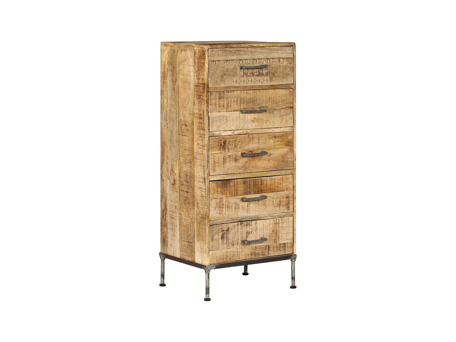 Commode à tiroirs 45 x 35 x 106 cm Bois de manguier massif QWE81910