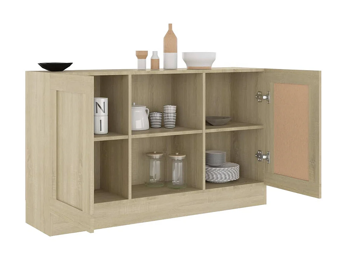 Buffet Chêne sonoma 120x30,5x70 cm Aggloméré EGER86648