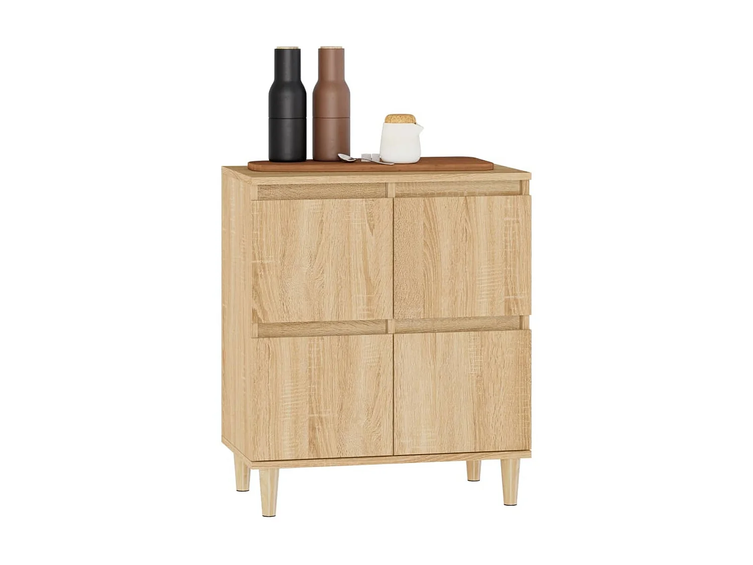 Aparador de madera contrachapada roble Sonoma 60x35x70 cm ES73676