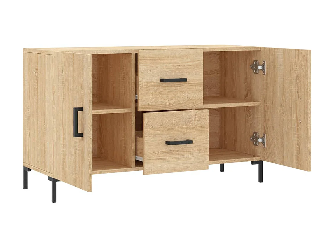 Buffet chêne sonoma 100x36x60 cm bois d'ingénierie QWE52148