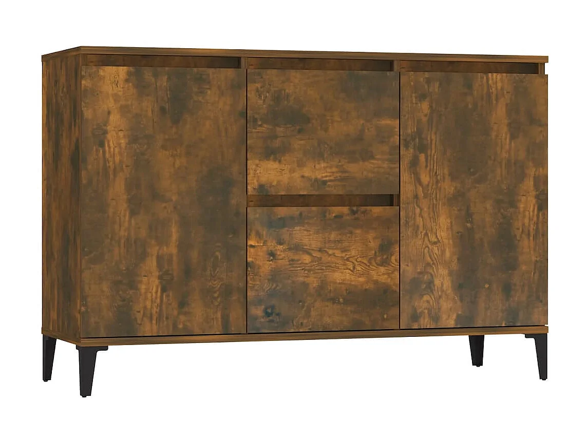 Dressoir 104x35x70 cm bewerkt hout gerookt eikenkleurig NL40028