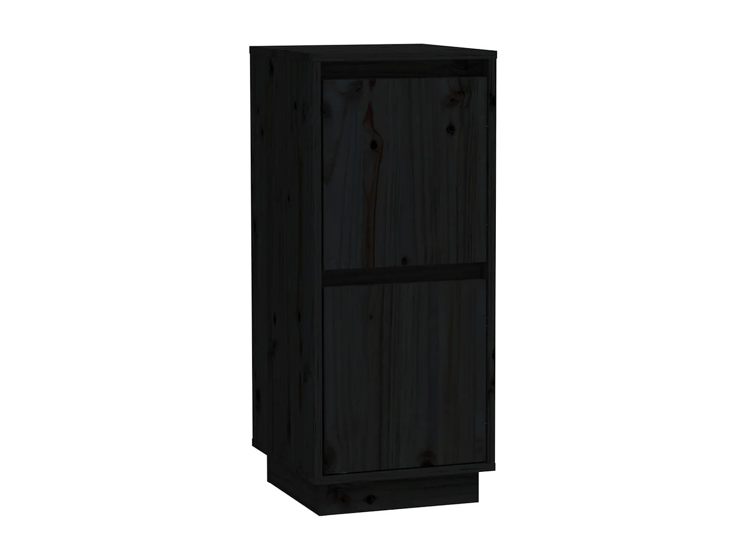 Aparador 2 uds madera maciza de pino negro 31,5x34x75 cm ES70585