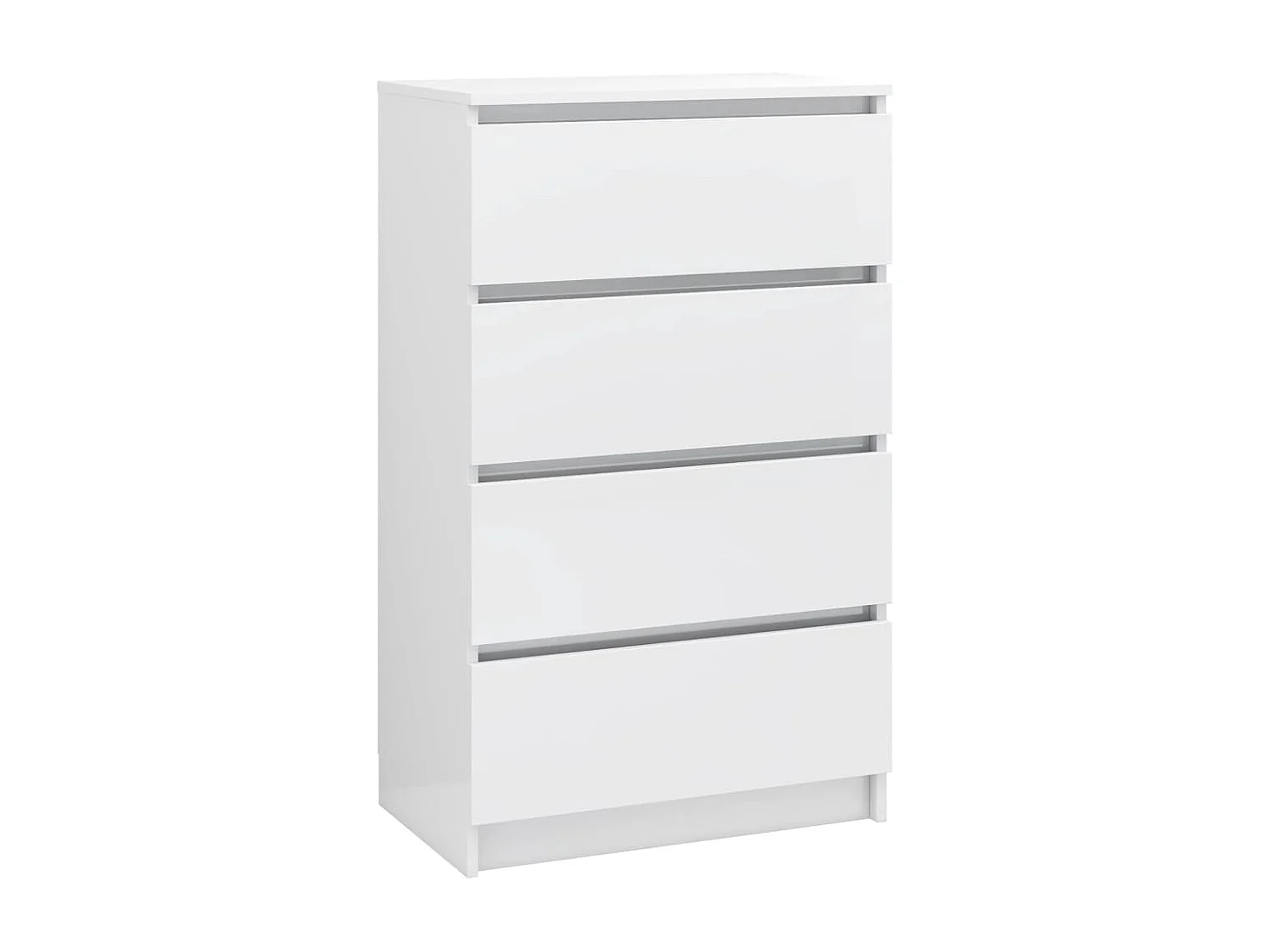 Buffet Blanc brillant 60x35x98,5 cm Bois d'ingénierie EGER70672