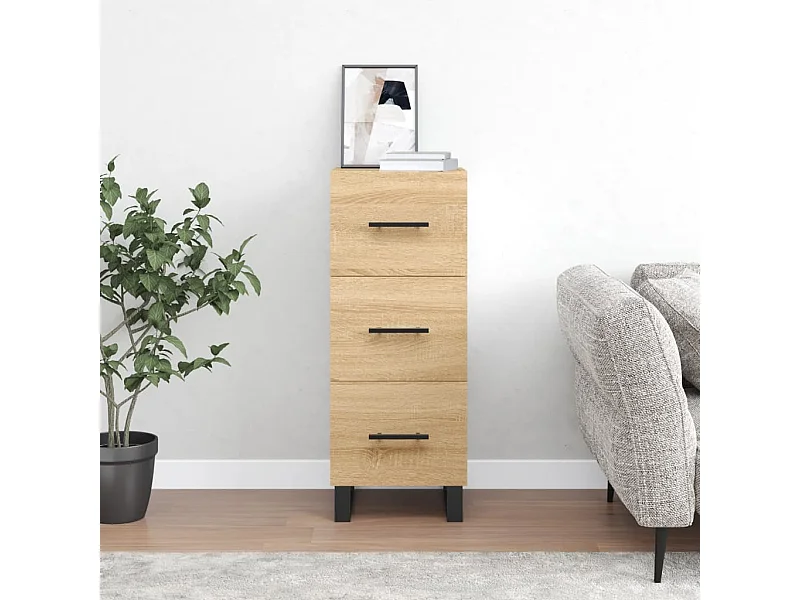 Dressoir 34,5x34x90 cm bewerkt hout sonoma eiken NL61716