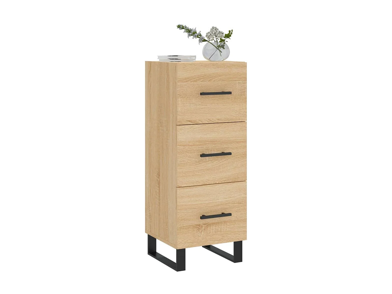 Buffet Chêne sonoma 34,5x34x90 cm Bois d'ingénierie QWE60374