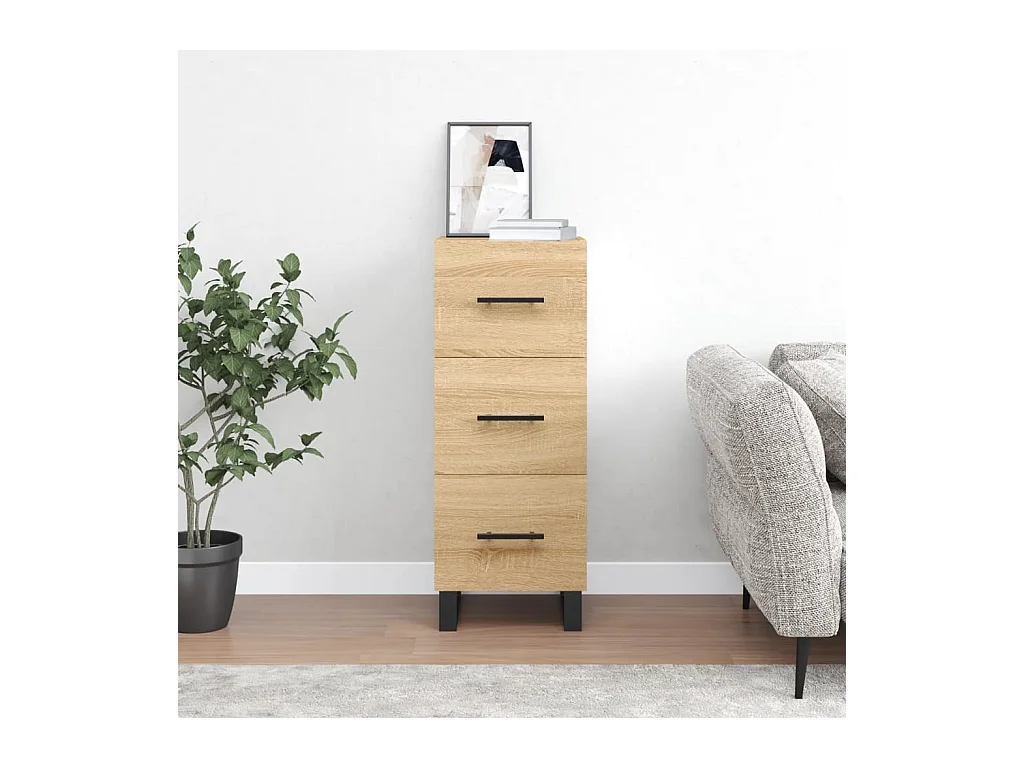 Buffet Chêne sonoma 34,5x34x90 cm Bois d'ingénierie QWE60374