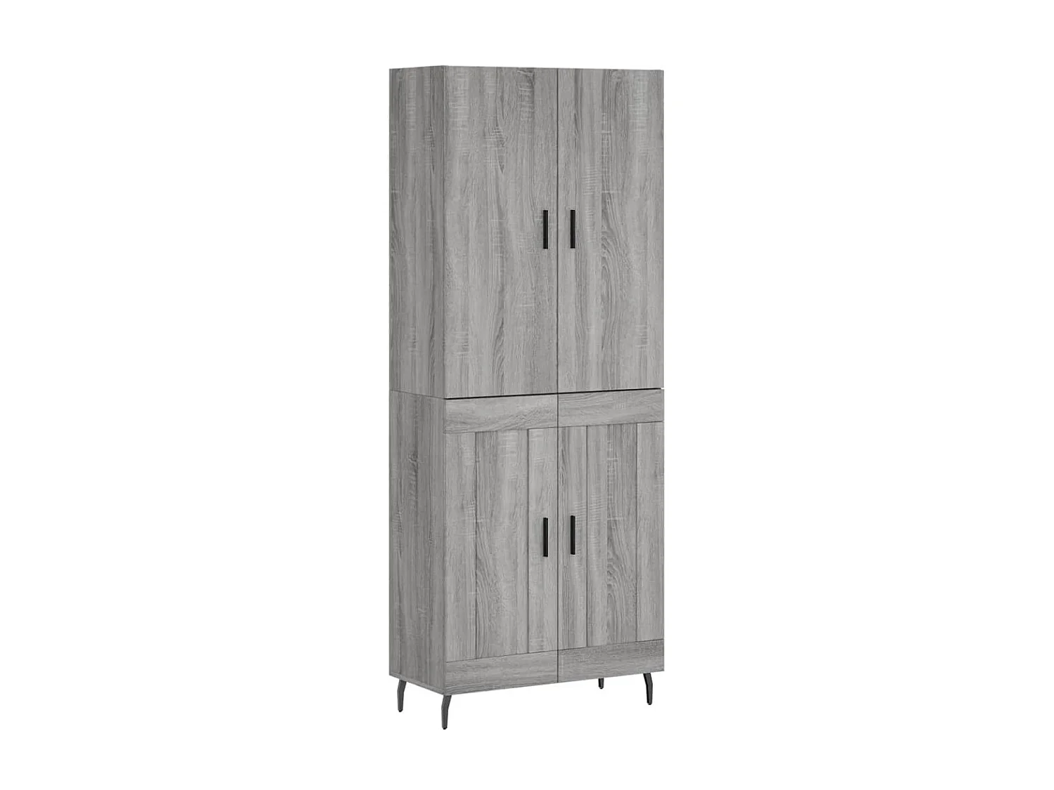 Buffet haut Sonoma gris 69,5x34x180 cm Bois d'ingénierie QWE81023