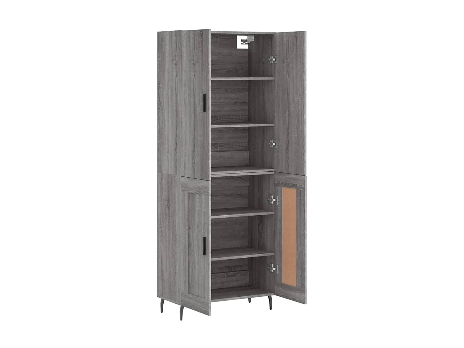 Buffet haut Sonoma gris 69,5x34x180 cm Bois d'ingénierie QWE81023